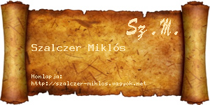 Szalczer Miklós névjegykártya