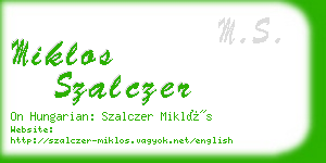 miklos szalczer business card